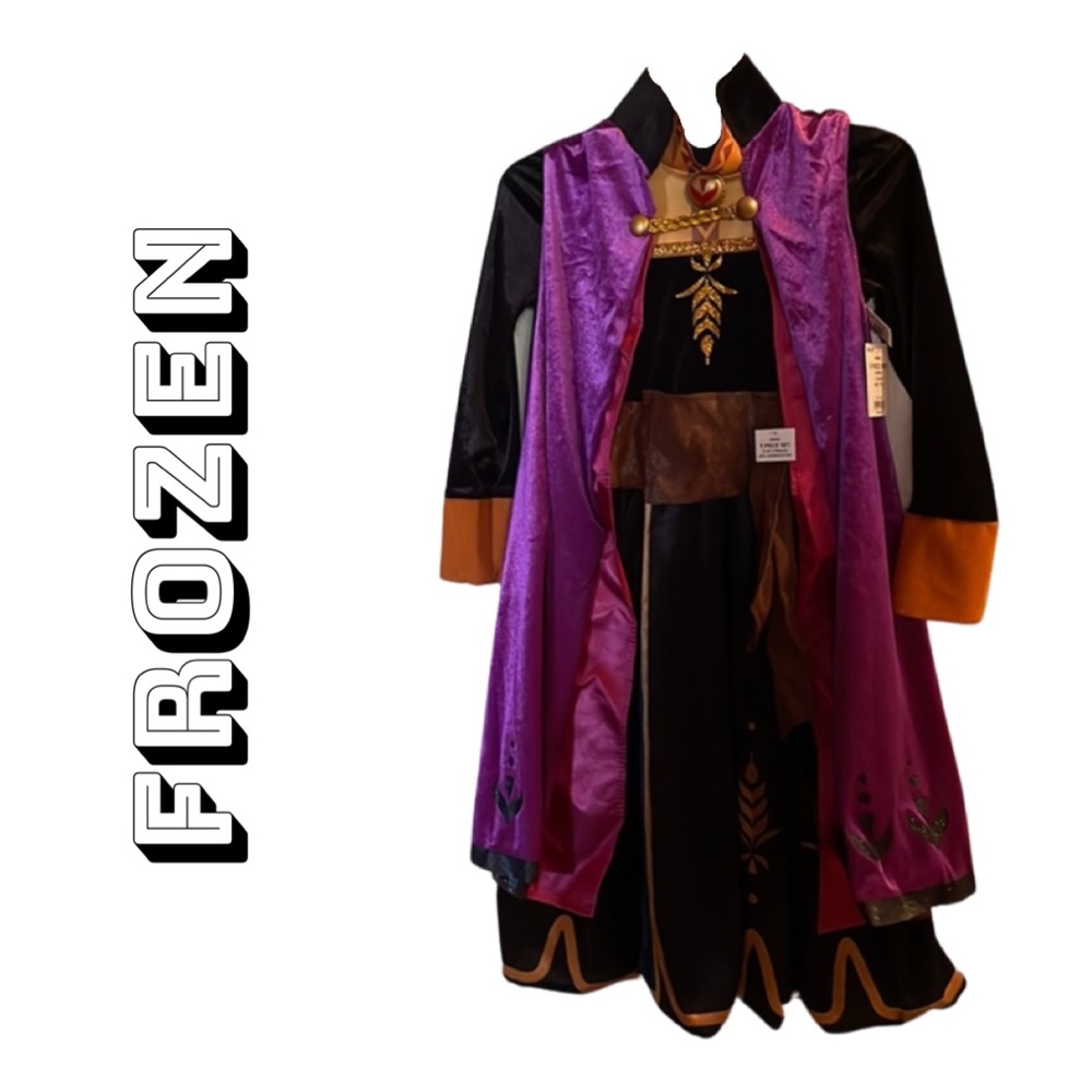 NWT Frozen II Anna’s dress with cloak and belt tie